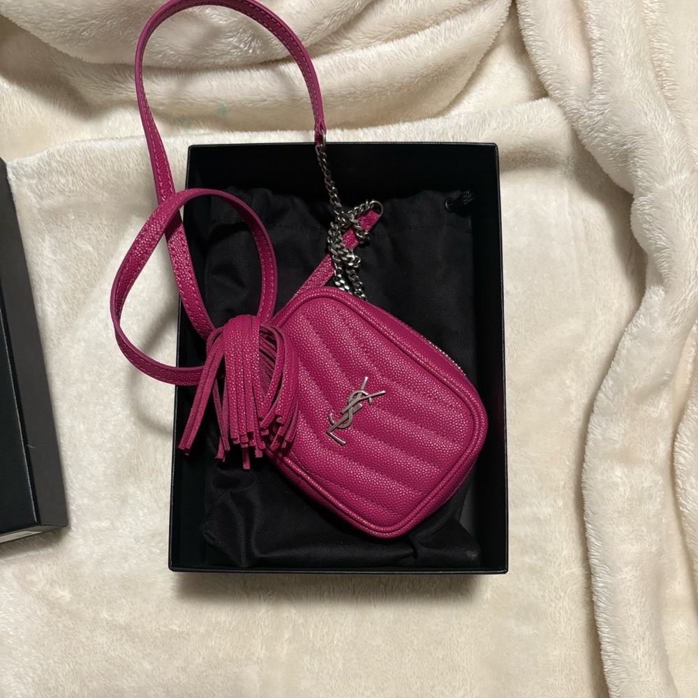 Yves Saint Laurent Fuchsia Mini Crossbody Bag - Picture 3 of 7
